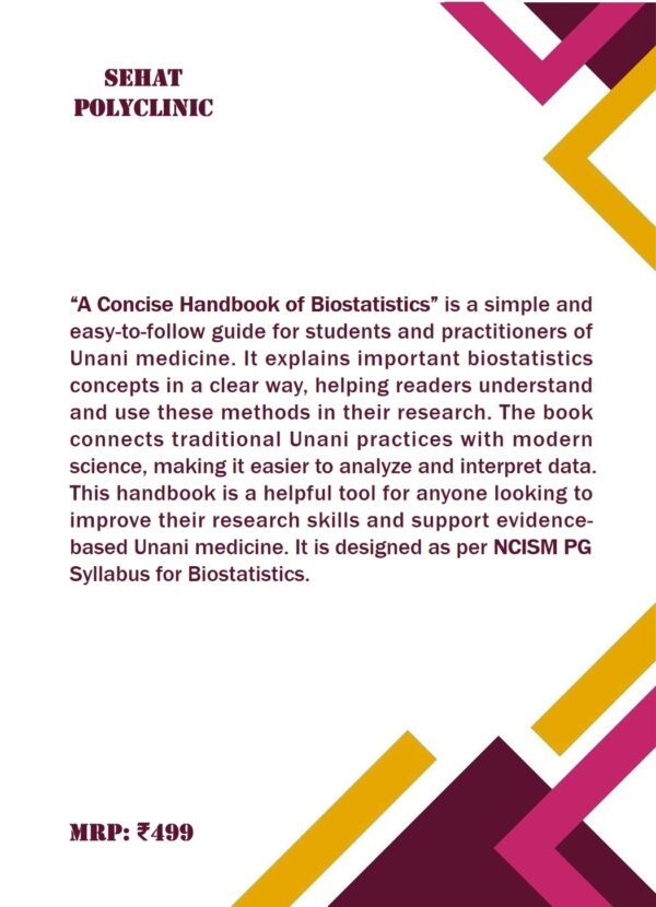 A Concise Handbook of Biostatistics (for Unani Scholars) - Image 3